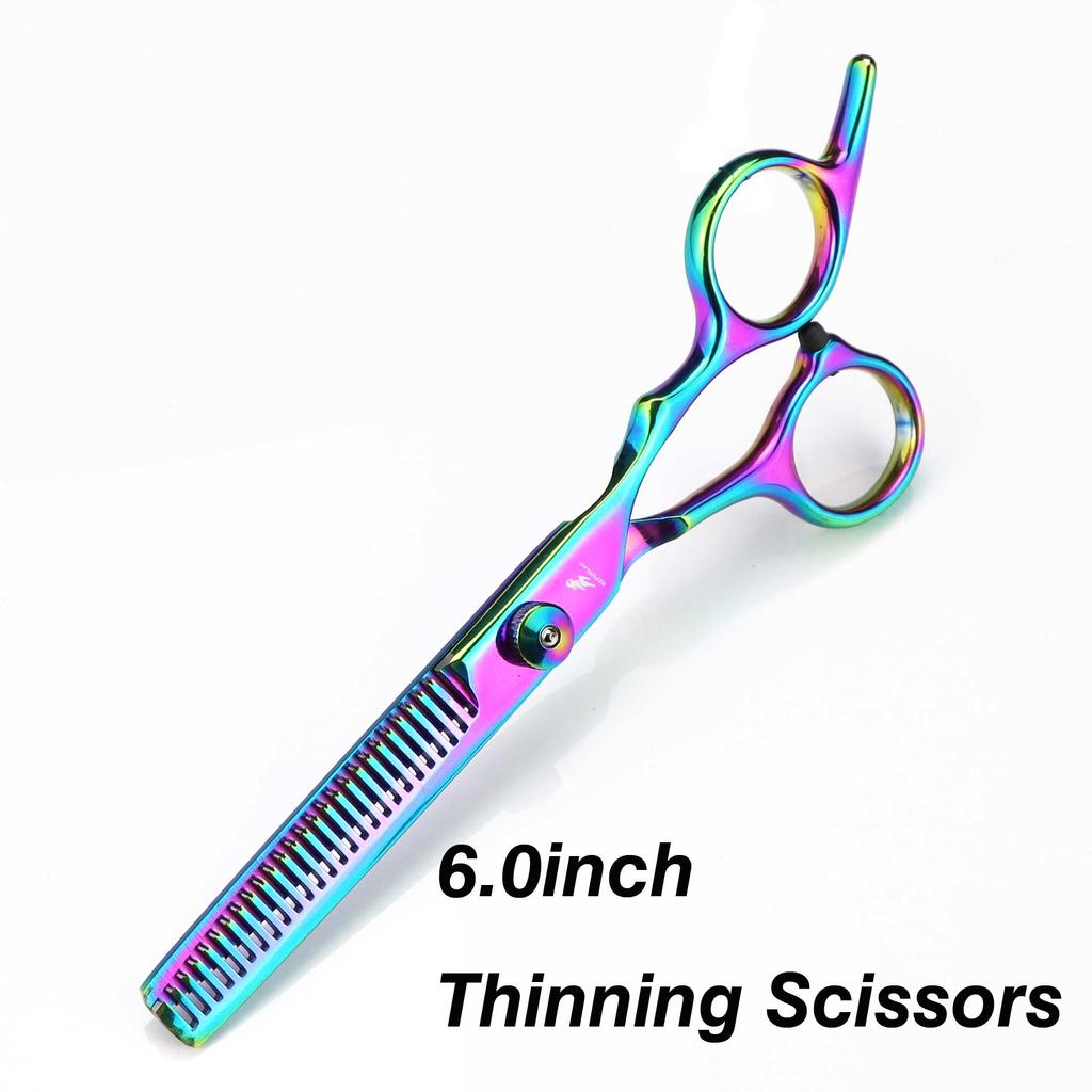 Forbici con denti da 6 pollici, forbici piatte per barbieri e parrucchieri, forbici speciali fini per tagli di capelli e capelli diradati