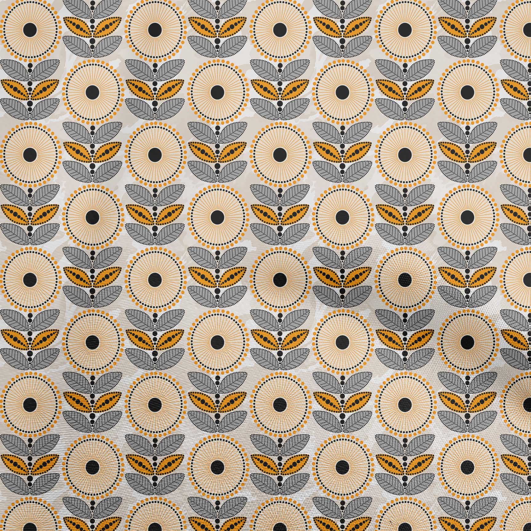 

oneOone Cotton Flex Червона тканина з квітковим малюнком у крапках Шитье швейних приладдя для одягу своїми руками у дворі 40 дюймів 42 Inch Wide - Viscose Chiffon жовтий