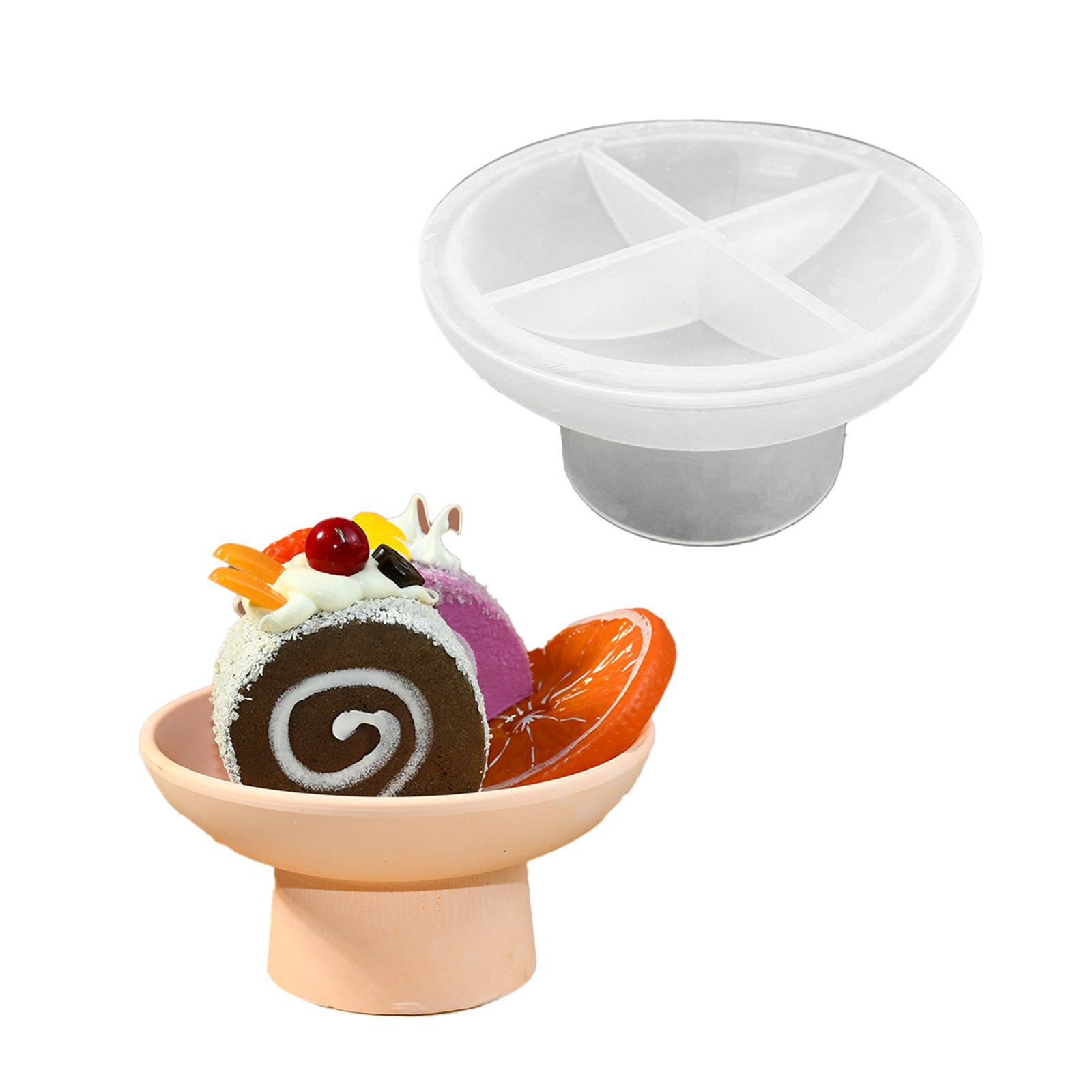 

Силиконовая форма для изготовления миски с высокой ножкой, сервировочного блюда, эпоксидной смолы, универсальные аксессуары для украшения дома