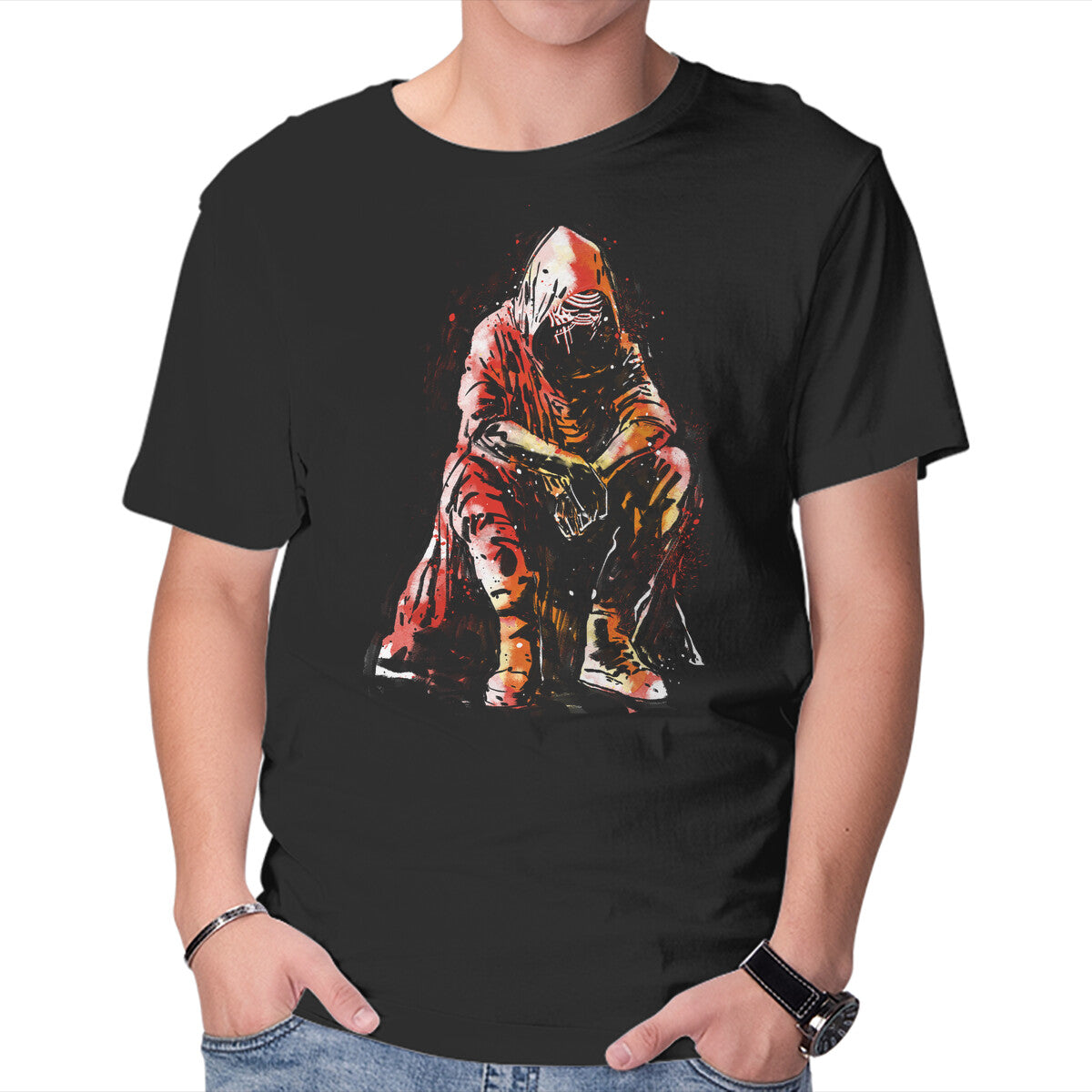 Unisex Crew Neck T-Shirt Sad Kylo Graphic Short Sleeve Casual Tee XXXL