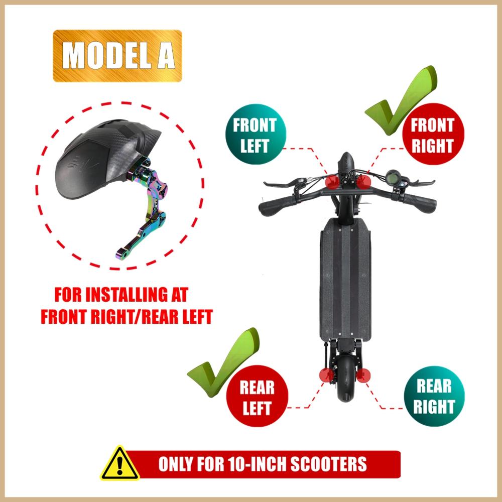 Model A Universal Single Arm Mudguard for 10-Inch Electric Scooter VSETT 10+ MUKUTA 10 ZERO 10X KAABO DUALTRON TEVERUN Fender