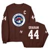 Women's Casual Pullover Sweatshirt Letter Print Crewneck Long Sleeve Relaxed Fit University Style Athletic Top