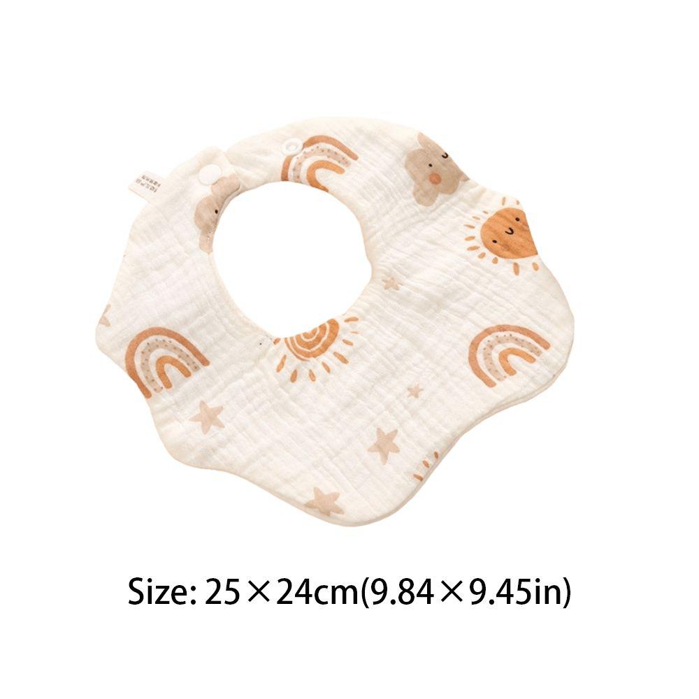 Soft Cotton Baby Bib 6 Layer Feeding Bib Adjustable Kids Saliva Towel  Newborn