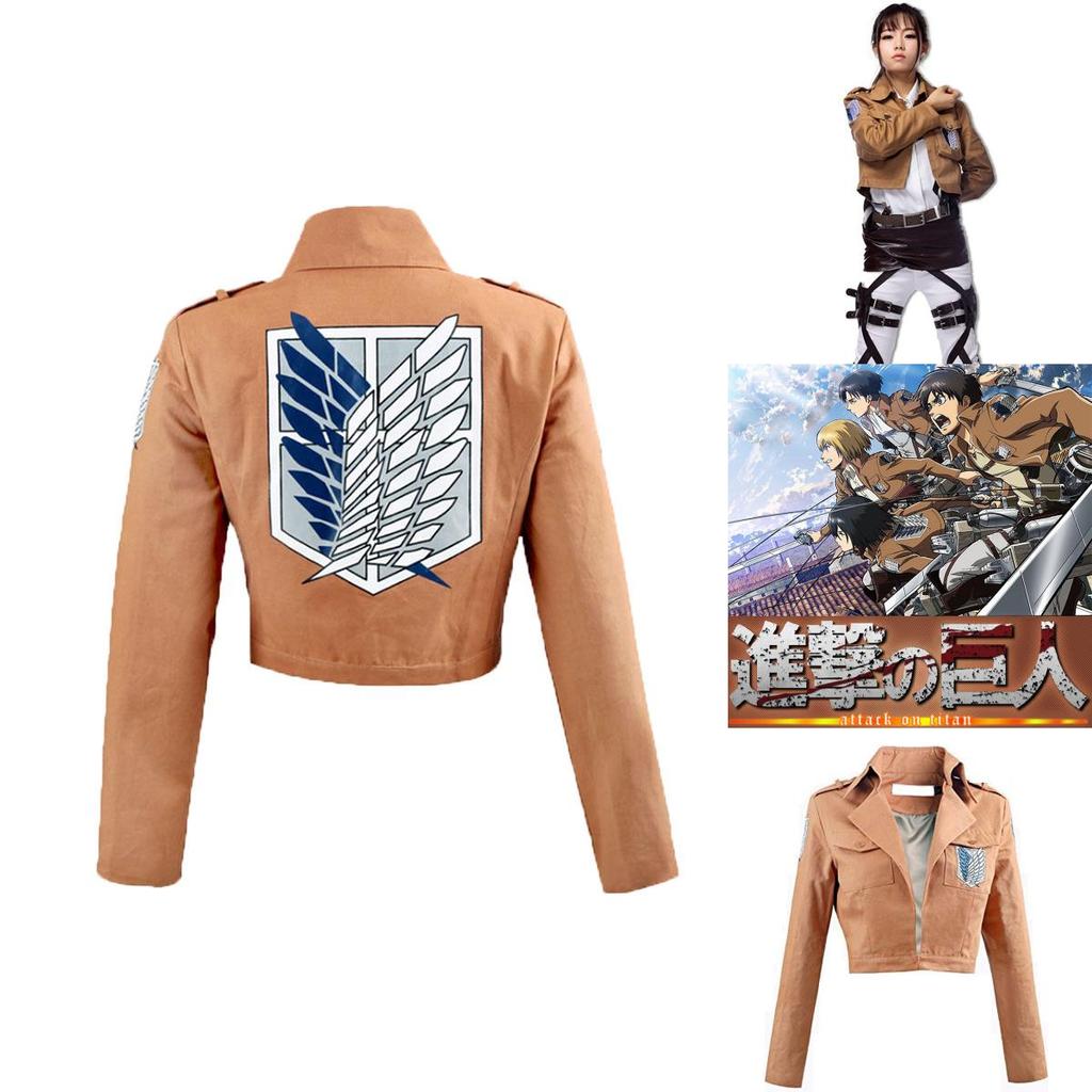 Attack on Titan Aufklärungstrupp Cosplay Mantel Jacke für Eren Jäger Fans**