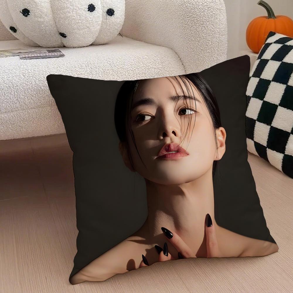 Actor Seductive LLim Jiyeon Cushion Cover Throw Pillow Cover Hidden Button Durable Polyester Chair Cushion