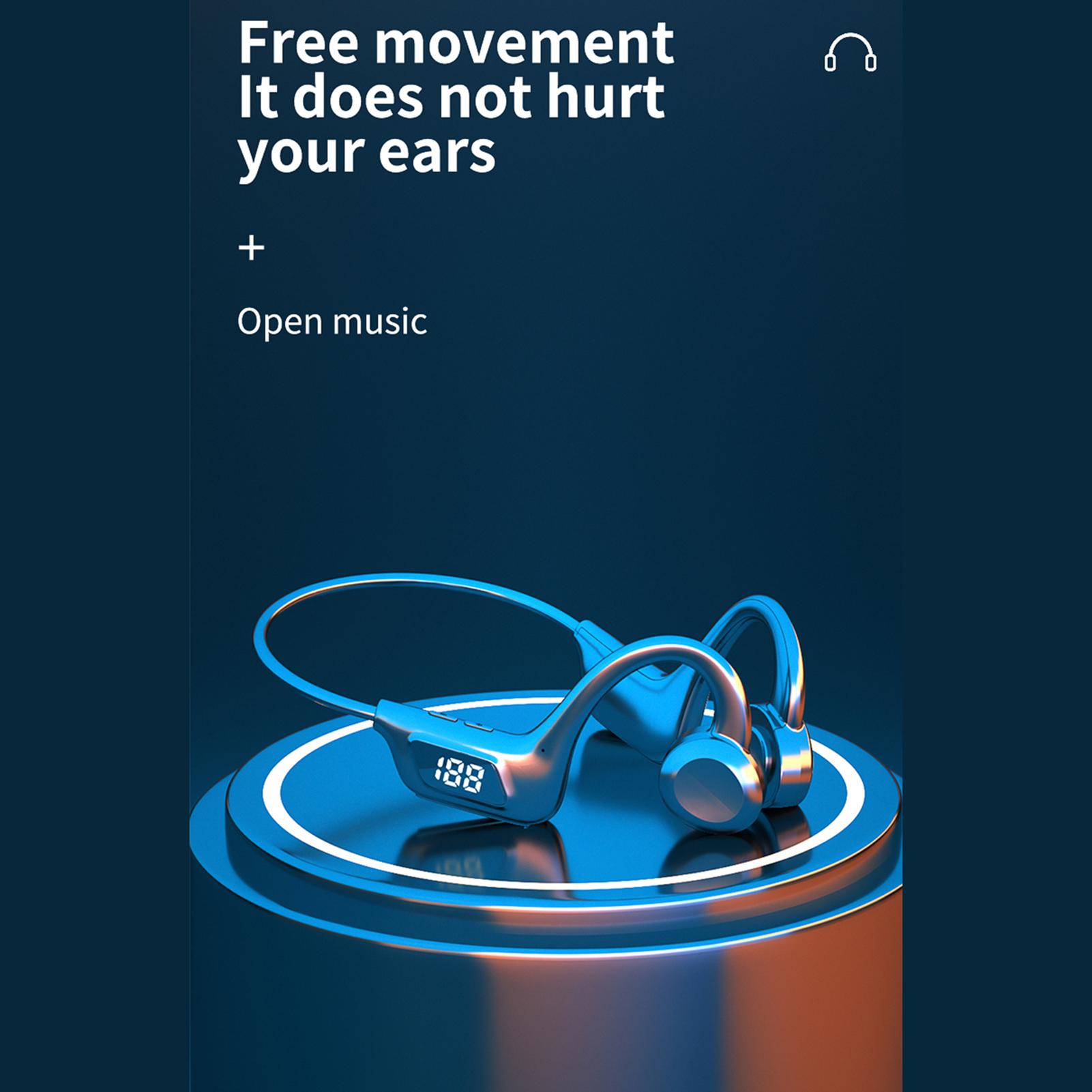 

VG06 Bone Conduction BT Headset Wireless On Ear Lightweight Headphone Ear Hanging Wireless Earphone чорний