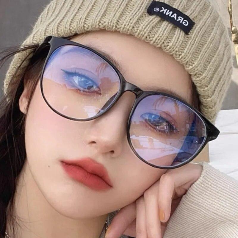 Anti-Strahlungsbrille für Damen Retro Runde Brillenfassung Anti Blaulicht Brille