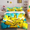 Yellow Pikachu with Lightning. Bedding Sets Duvet Cover Sets Duvet Covers Pillowcases(1 * Duvet Cover 2 * Pillowcases Without Duvet Insert)