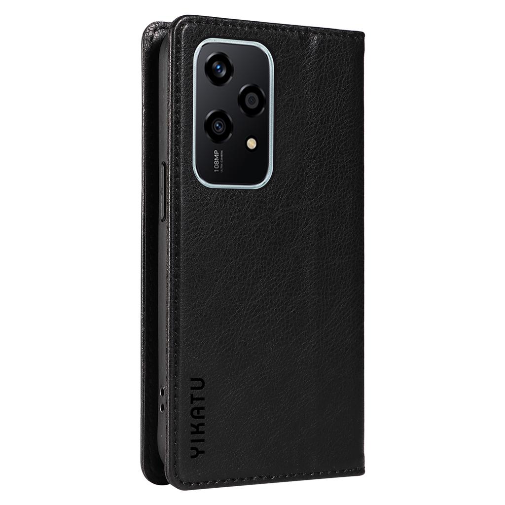YIKATU YK-006 For Honor 200 Lite Wallet Case Litchi Texture Leather Magnetic Absorption Phone Cover