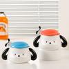 Cartoon Puppy Water Cup Cute Ceramic Mug with Lid Spoon Male and Female Couple with Cup Coffee Milk Cup