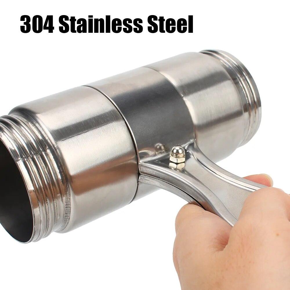 Manuell kjøkkenutstyr til å lage spaghetti i rustfritt stål, pastamaskin med 5 pressformer