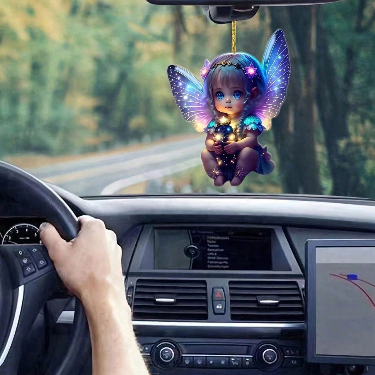 

1Piece 2D Flat Classic Acrylic Angel Fairy Pendant Charm - Hanging Decoration for Car Mirrors, Backpacks & Keychains, Doll Decor United States