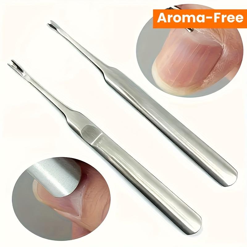 Professional Stainless Steel Cuticle Pusher Nail Exfoliator Dead Skin Fork Manicure And Pedicure Tools Nail Care Unscented
