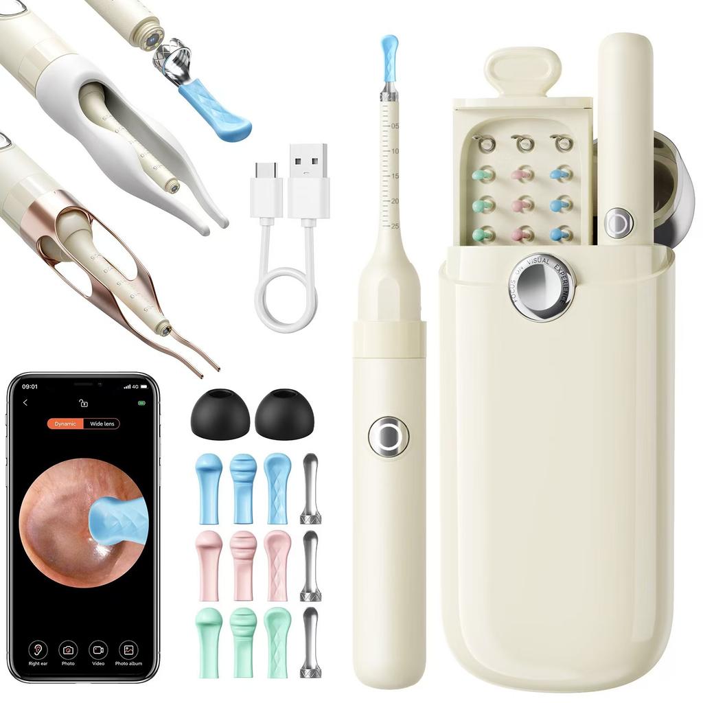 Smart Visual Ear Wax Cleaner with HD Camera Endoscope Wireless WiFi Ear Cleaning Tool for Home Use Ear Wax Remover