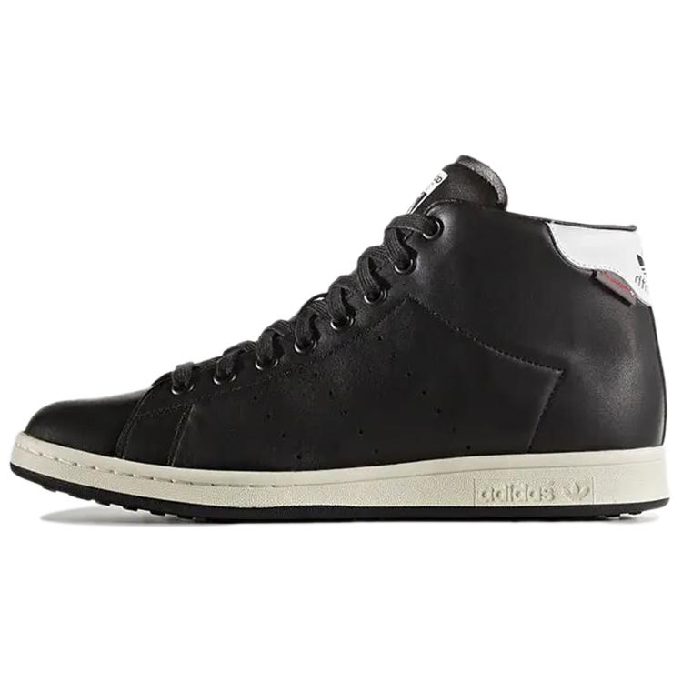 Adidas Originals StanSmith Abrasion Resistant Slip Resistant Mid top Skateboard Shoes Unisex Bright Black S80497 40
