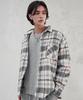 Avandress Albert Overfit Check Shirt Jacket Pink
