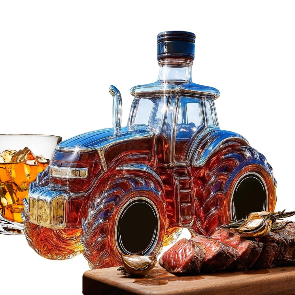 3D Wine Bottle Glass Decanter Glass Liquor Bottle Barware Wine Bottle Creative Storage For Bar Cabinet Decoration Whiskey Lovers