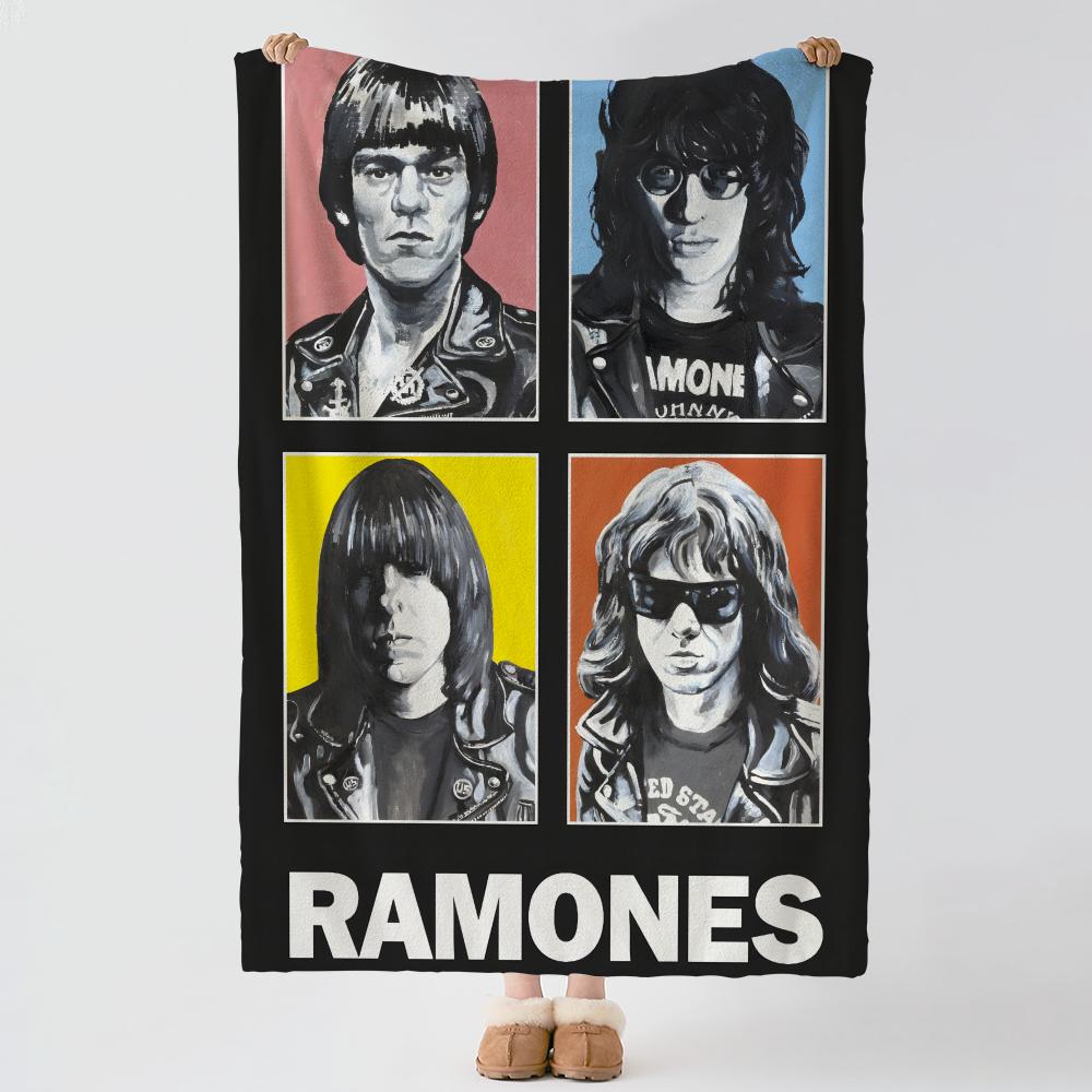 Musik T-The Ramones-s Dicke Komfort-Flanell-Decke, Mehrzweck-Nutzung Innen Außen Tägliches Nickerchen