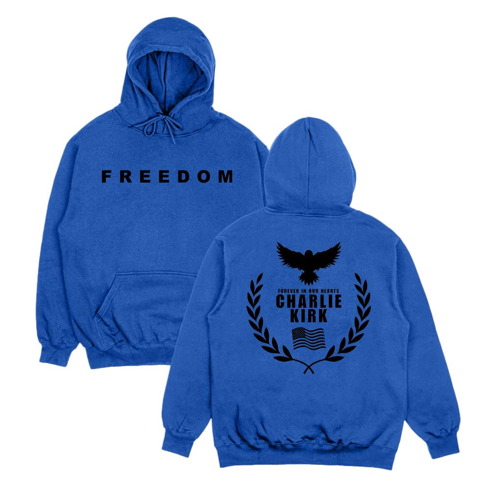 Tribute Charlie Kirk Freedom Hoodies Frau Mann Neu Ästhetische Pullover Herbst Langarm Kapuzenpullover Übergroße High Street Sweatshirts