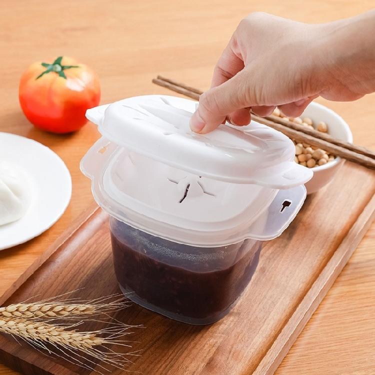 Small Rice and Soup Cooker Lunch Box with Detachable Design Microwaveable Food Storage Container for Convenient Use