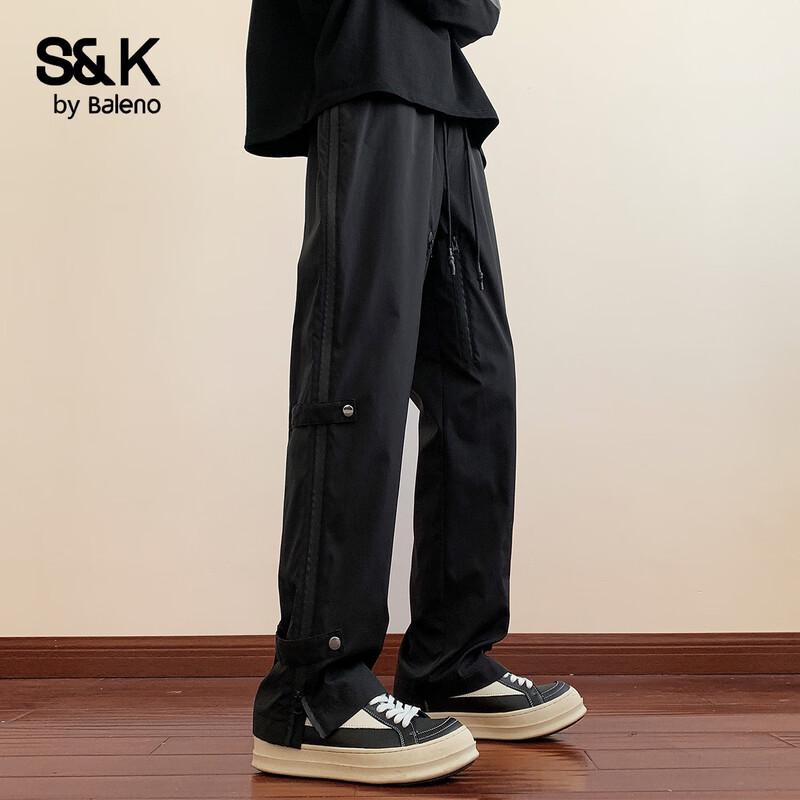 

Baleno S&K Series Loose Fit Straight Wide-Leg Casual Pants 2XL