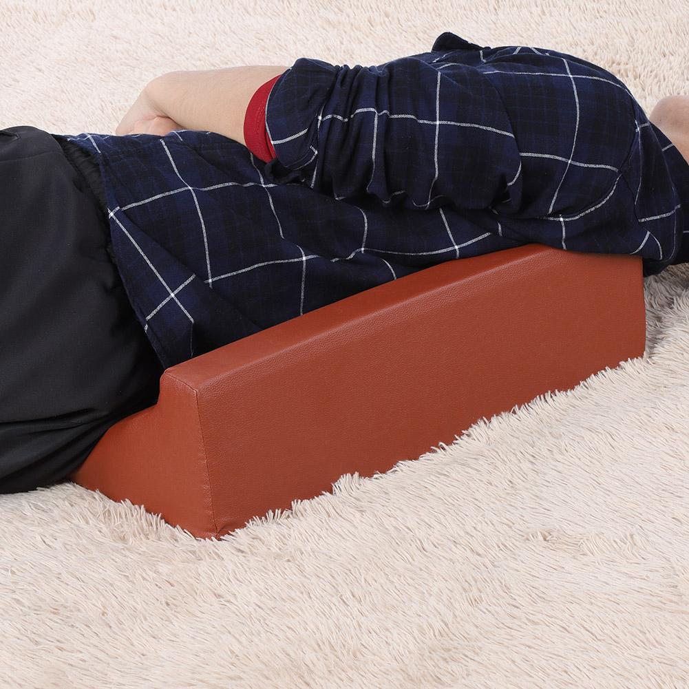 PU Leather Foam Wedge Cushion Leg Elevation Back Lumbar Support Pillow