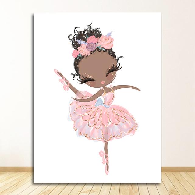 Baby Room Decor Living Room Decoration Wall Pictures Dancing Girl Canvas Paintings For Children Nursery Posters And Prints