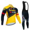 Unisex Long Sleeve Fleece-Lined Cycling Jersey Mountain Road Bikes Wear