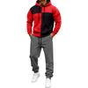 Men's Printed Hooded Sweatshirt and Sweatpants 2 Piece Versatile Casual Sport Set