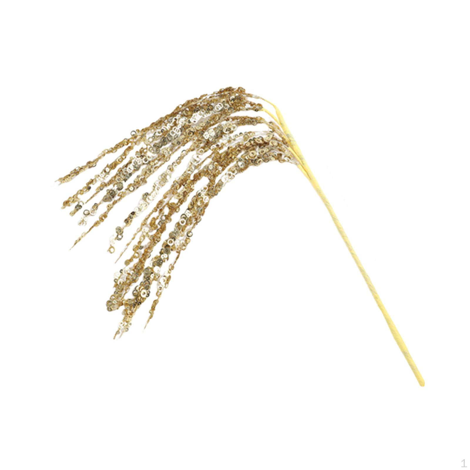 

Искусственная Рождественская Ветка с Блестками, Сверкающая, Блестящая, Украшение золотой