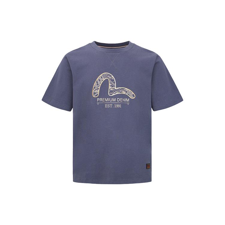 Evisu T-Shirts Men's Crew Neck Moderate Straight Fit 2EAHTM2TS514XXCT