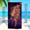 Microfiber Beach Towel Exquisite Prints Thin Quick Dry Absorbent Extra Large Towel for Beach Swimming Camping Yoga Bath Sports