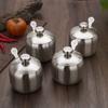 Stainless Steel Seasoning Flavor Can Sugar Box Salt Pepper Pot Kitchen Tool  BBQ Condiment Cruet Storage Spice Jar Bottle Spoon
