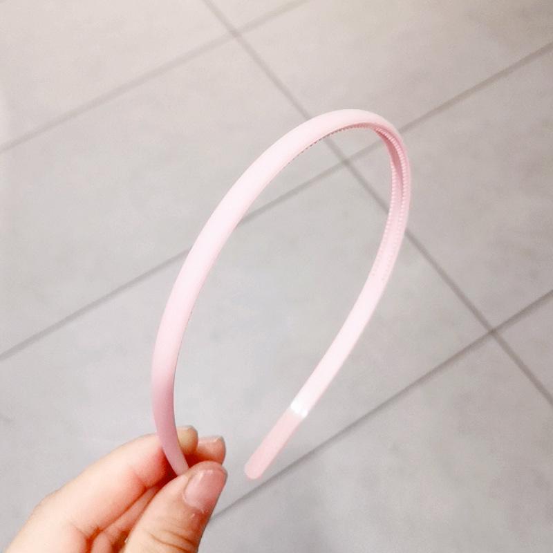 1PC Fashion Frosted Candy Color Thin Plastic Hairbands Women Headband Non-Slip Resin Hair Hoop Holder Turban Hair Accessories