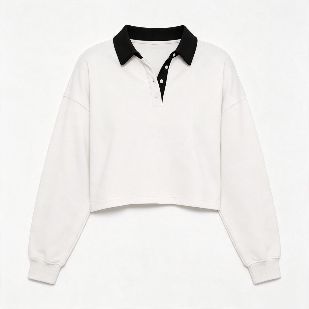 Women's Casual Color Neck Sweatshirt for Daily Wear, Comfortable Pullover Top