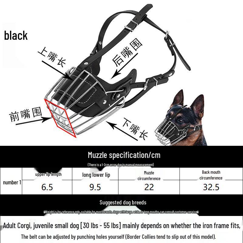 Universal Dog Muzzle for Malinois, Doberman, Golden Retriever, and German Shepherd - Anti-Bite, Anti-Bark, Anti-Ingestion Mouth Cover.