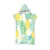 Microfiber Tropical Fruit Leaves Pineapple Print Hooded Beach Towel Hawaii Summer Bath Towel Quick Dry Swimming Poncho Bathrobe