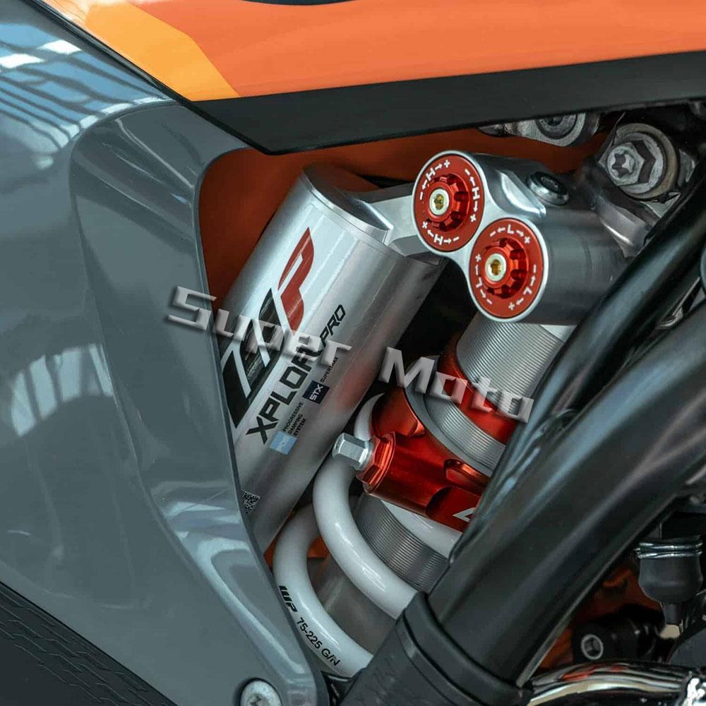 For Fork Motorcycle UV Stickers Motocross Fairing Stereoscopic Helme Suspension Shocker Damper Waterproof Decals