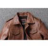 Chinese Size Brown Black Real Cowhide M65 Hunting Leather Jacket Men Genuine Leather Coat Winter Pockets Jackets
