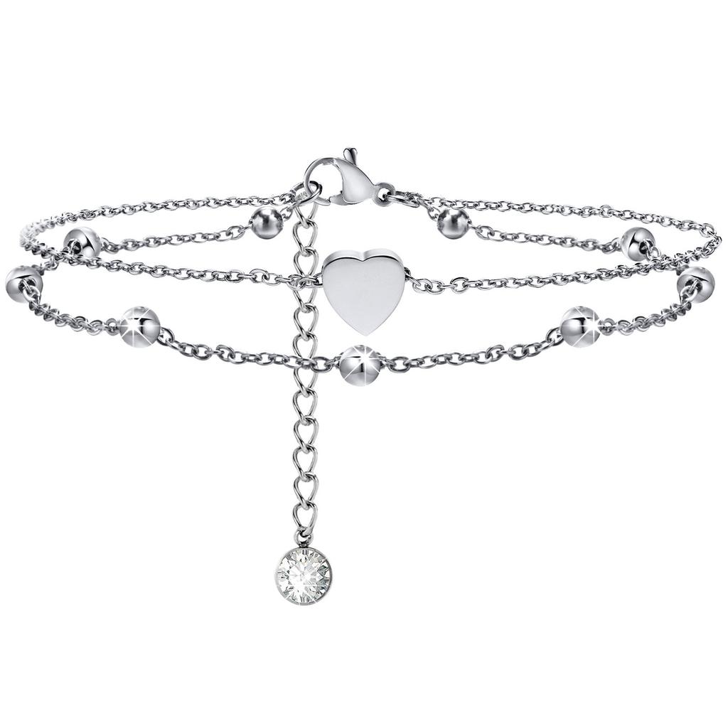 Snake Chain Anklet for Women Girls Adjustable Summer Beach Chain Anklet Bracelet Mother's Day Gifts Stainless Steel Not Allergic