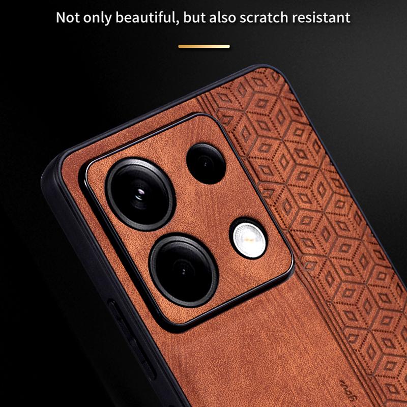 AZNS For Xiaomi Redmi Note 13 Pro 5G/Poco X6 5G Phone Case PU Leather Coated TPU Anti-fall Cover