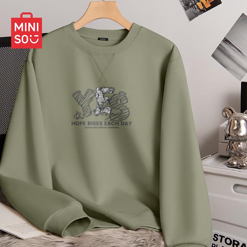 MINISO Men s American Retro Inverted Triangle Sweatshirt XL