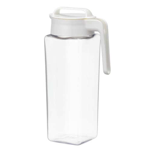 Iwasaki Industrial Lastroware Square Pitcher, Heat-Resistant, 2.1L Capacity, Suitable for Vertical and Horizontal Use, Made in Japan, Ideal for Barley