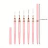5 Pcs Nail Art Brush Pens for Gel Polish (4/8/12/20/25 Mm) Suitable for Long Nails, Precision Nail Art Brushes, Manicurists and Beginners
