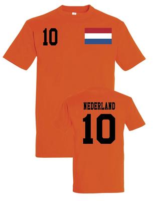 T-shirt da uomo Nederland con nome desiderato + numero desiderato Maglia Coppa Europea dichiarazione