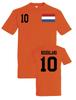 Men's T-Shirt Nederland with Desired Name + Desired Number Jersey European Cup Statement
