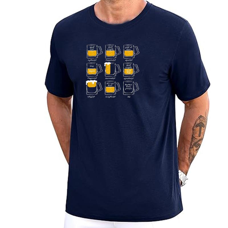 Classic Unisexs Oversize Tshirt Happy Beer Print Tshirt Unisex Unisex Oversized T Shirts Beer Graphics Tees Tops Plus Size Tshirts