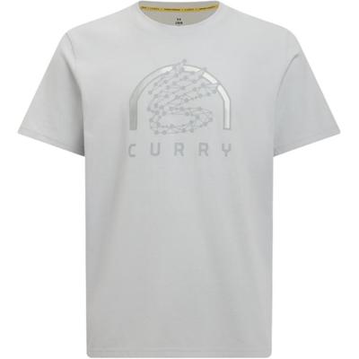 Basketball Bekleidung Serie Ua Curry Lockerer Schnitt Rundhals Mode Sport Kurzarm T-Shirt Herren T-Shirts Nebelgrau 1390404-014
