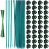 Extendable Plastic Plant Stakes For Potted Plant Flexible Gardening Support Rods With Regulable Clip Secure Grip