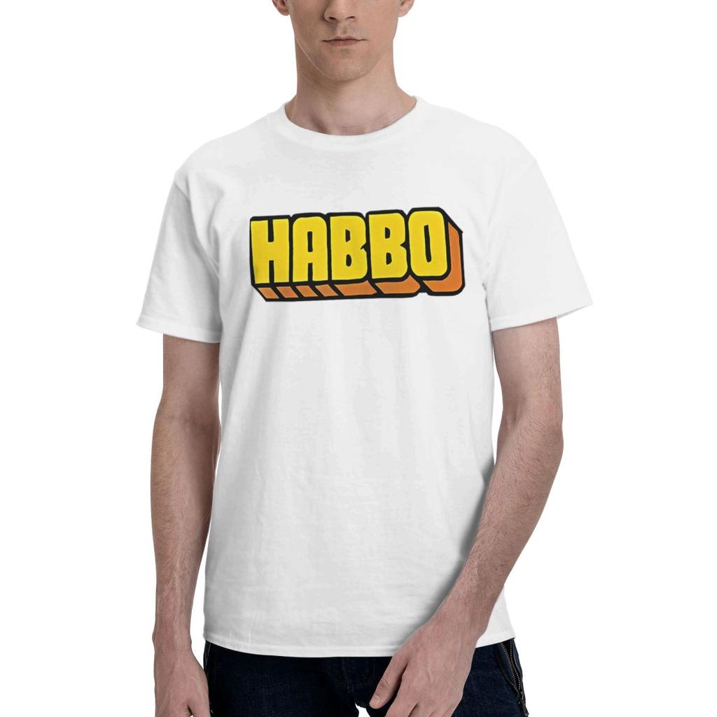 Habbo Hotel 100 Cotton Casual Breathable Confortable Men Top Mens TShirts Graphic Tee